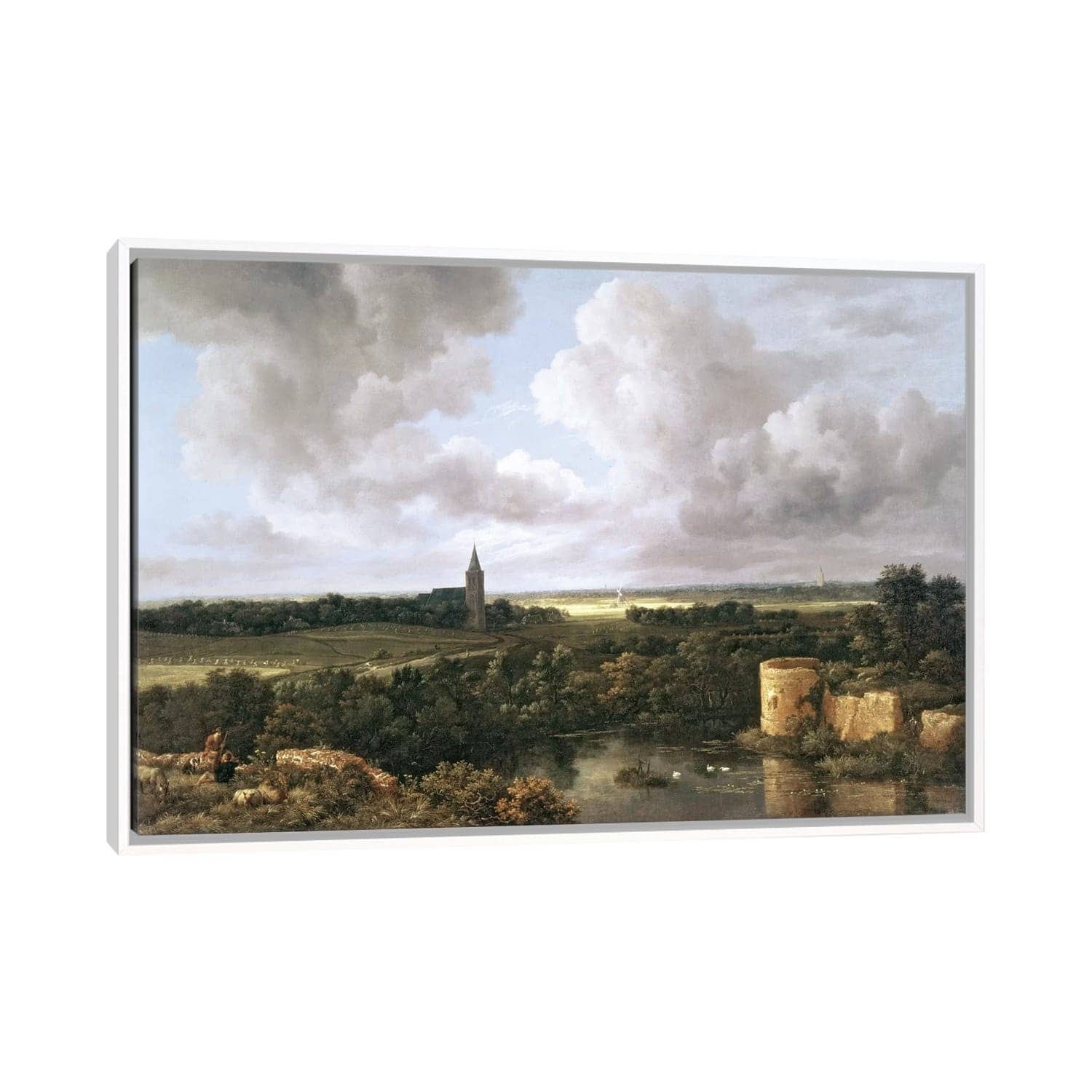 iCanvas "Landscape with Ruined Castle and Church, c.166570 " by Jacob